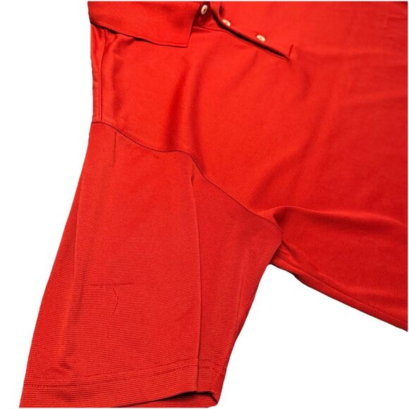 Adidas Climalite Men Polo Shirt Red Short Sleeve Collared Golf Light Size Large - Picture 4 of 10